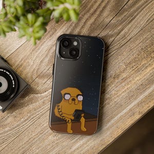 Adventure Time Jake Cute Pixel Art Tough Phone Cases for Cartoon Lover, Cute Phone Cover, Fun Tech Accessories, Cartoon Network Theme Parody