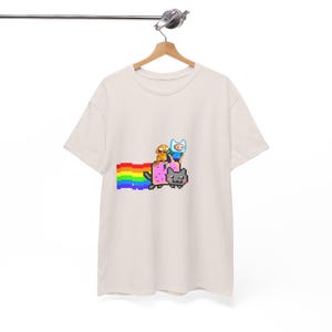 Adventure Time Nyan Cat T-Shirt: Pixel Art Gamer Tee image 4