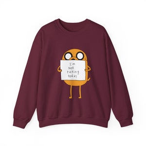 Sudadera con cuello redondo de Jake, divertida sudadera con capucha de Hora de aventuras, regalo para amantes de los dibujos animados, regalos de diseño personalizado, para amantes de las parodias lindas y divertidas.