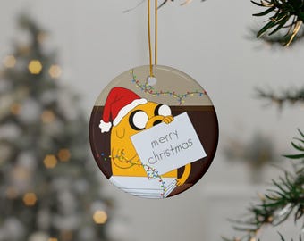 Jake the Dog Christmas Ornament | Adventure Time Ceramic Holiday Decor