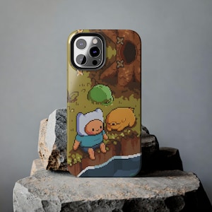 Adventure time finn and jake pixel art Tough Phone Cases - Custom Cartoon Network Phone Cover for iPhone, Cute TV Show Accessories for Fans