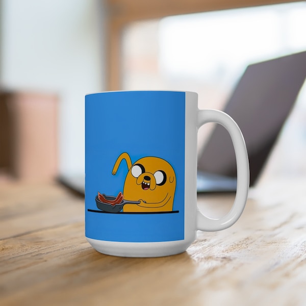 Adventure Time Jake Mug: Bacon Pancakes, Funny Cartoon Coffee Cup