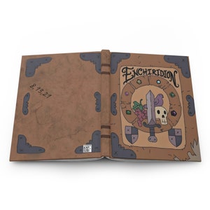Adventure time Enchiridion vintage design Hardcover Journal notebook Matte, custom cartoon network, back to school kids gifts, cute item