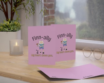 Adventure Time Finn-ally My Heart Chose You Valentine's Day Cards | Cartoon Greeting/Romance Card