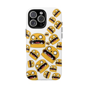 Adventure Time Funny Jake the Dog Style MagSafe Tough Phone Case, Cartoon Network Phone Cover for Fans, Unique Parody Custom Inspired Gifts