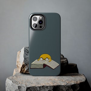 Adventure Time Jake Reading Book Custom Tough Phone Case, Personalized Cute Design, For Cartoon Network Lover Inspired Gifts, Cute Merch