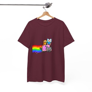 Adventure Time Nyan Cat T-Shirt: Pixel Art Gamer Tee image 7
