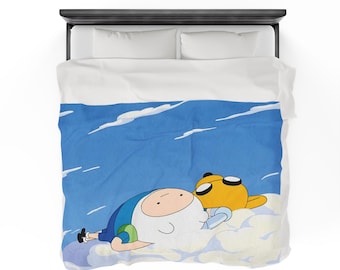 Adventure Time Blanket: Finn and Jake Cozy Plush Bedspread