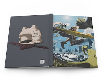 Adventure Time Back to School Journal Hardcover, Custom Finn and Jake Notebook Exclusive Gifts