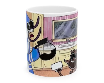 Regular Show Mug: Mordecai & Rigby Cartoon Fan Gift