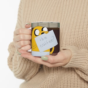 Mok tijd voor avontuur - Jake the Dog koffie- en theekop, schattig Finn en Jake cartoon cadeau, filmmok tv-show, voor liefhebbers van cartoon ceintwork