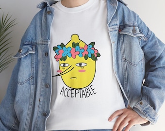 Adventure Time Lemongrab Acceptable Tee | Parody Cartoon Design Shirt Print Gifts