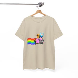 Adventure Time Nyan Cat T-Shirt: Pixel Art Gamer Tee image 5