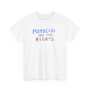 Mordecai and the Rigbys Regular Show T-shirt unisexe, T-shirt pour fan de Cartoon Network, Cadeaux personnalisés amusants Best Friends Merch, Designs minimalistes