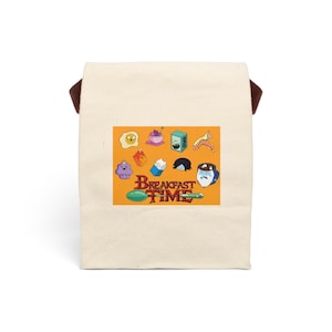 Adventure Time schattige canvas lunchtas, aangepaste Cartoon Network lunchtas, milieuvriendelijk schoolontbijt voor kinderen Lunchbox, design picknicktas cadeau