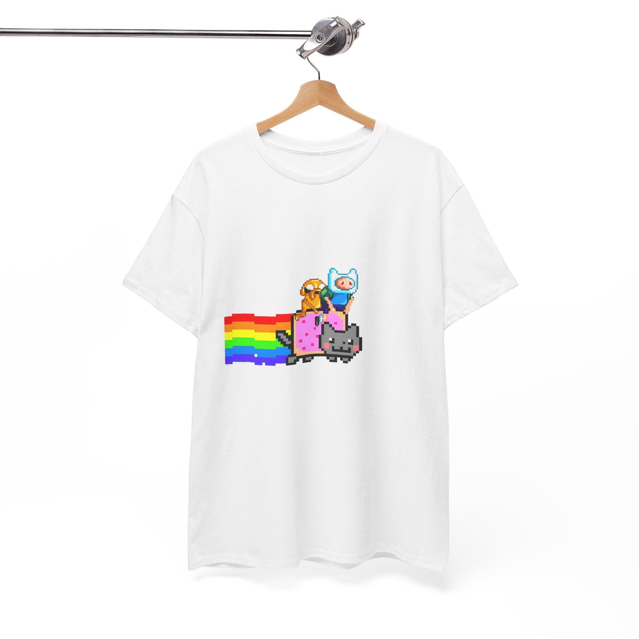トップス nyan Adventure Time Nyan Cat T-shirt: Pixel Art Gamer Tee - Etsy Norway