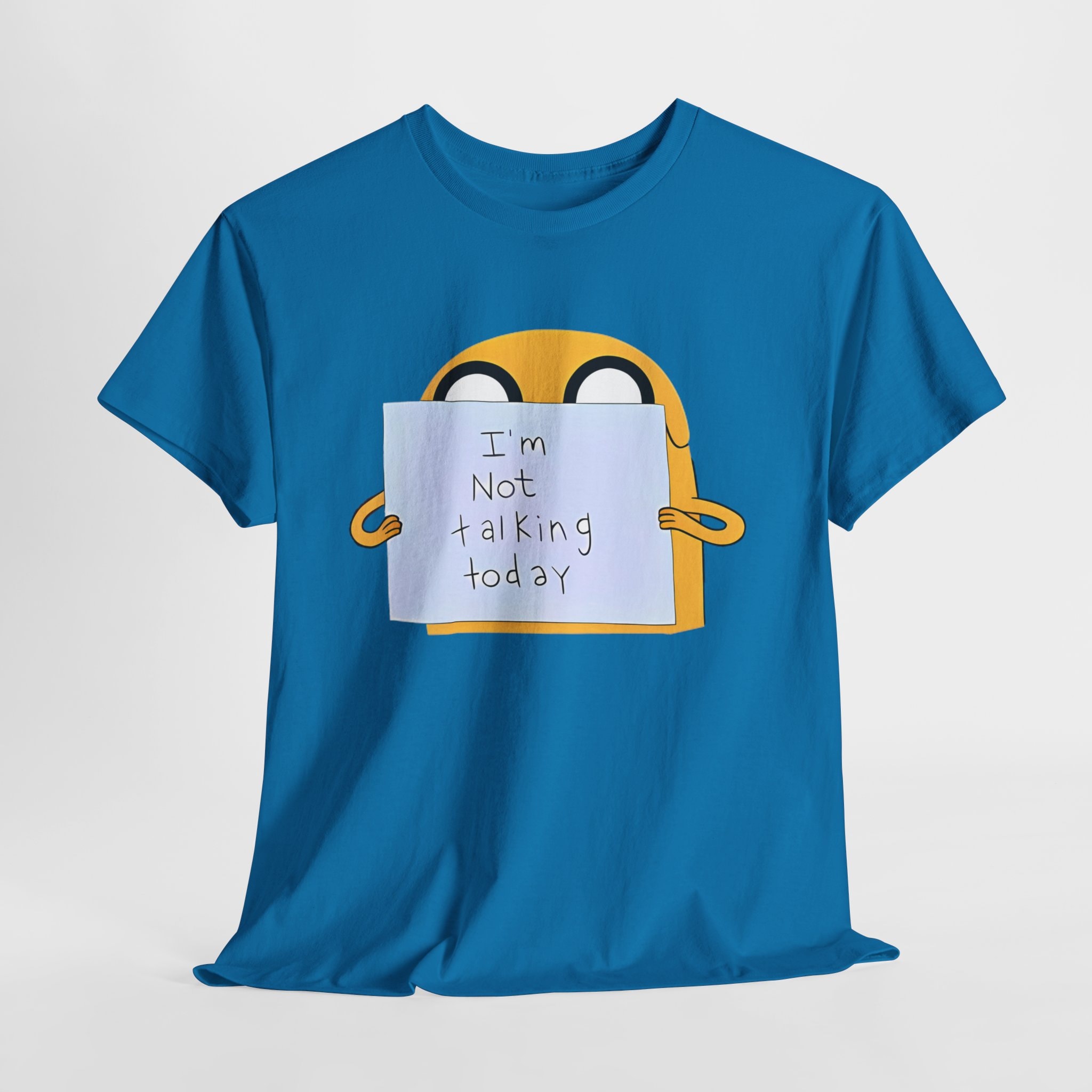 アドベンチャー・タイム ジェイク Tシャツ：「今日は話さない」皮肉な