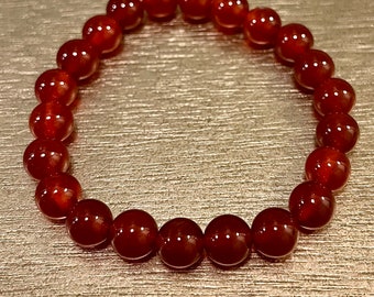 Carnelian Handmade Natural Crystal Bracelet 8mm