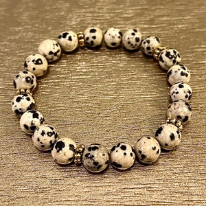 Dalmatian Jasper True Purpose Natural Gemstone Bracelet