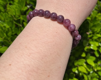 Plum Chalcedony Crystal Healing Bracelet
