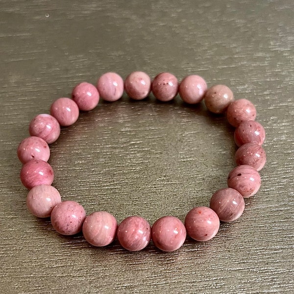 Pink Lace Jasper Tranquility Natural Crystal Bracelet