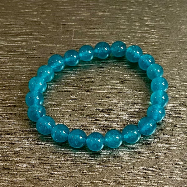 Teal Chalcedony Nurturing Natural Crystal Bracelet