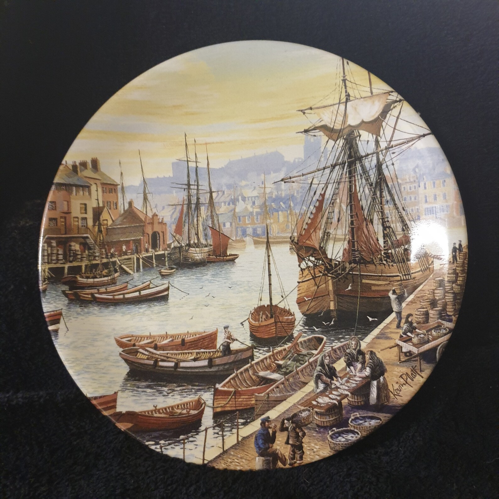 Poole Pottery Collectors Plate 1989 Whitby by Kevin Platt Etsy
