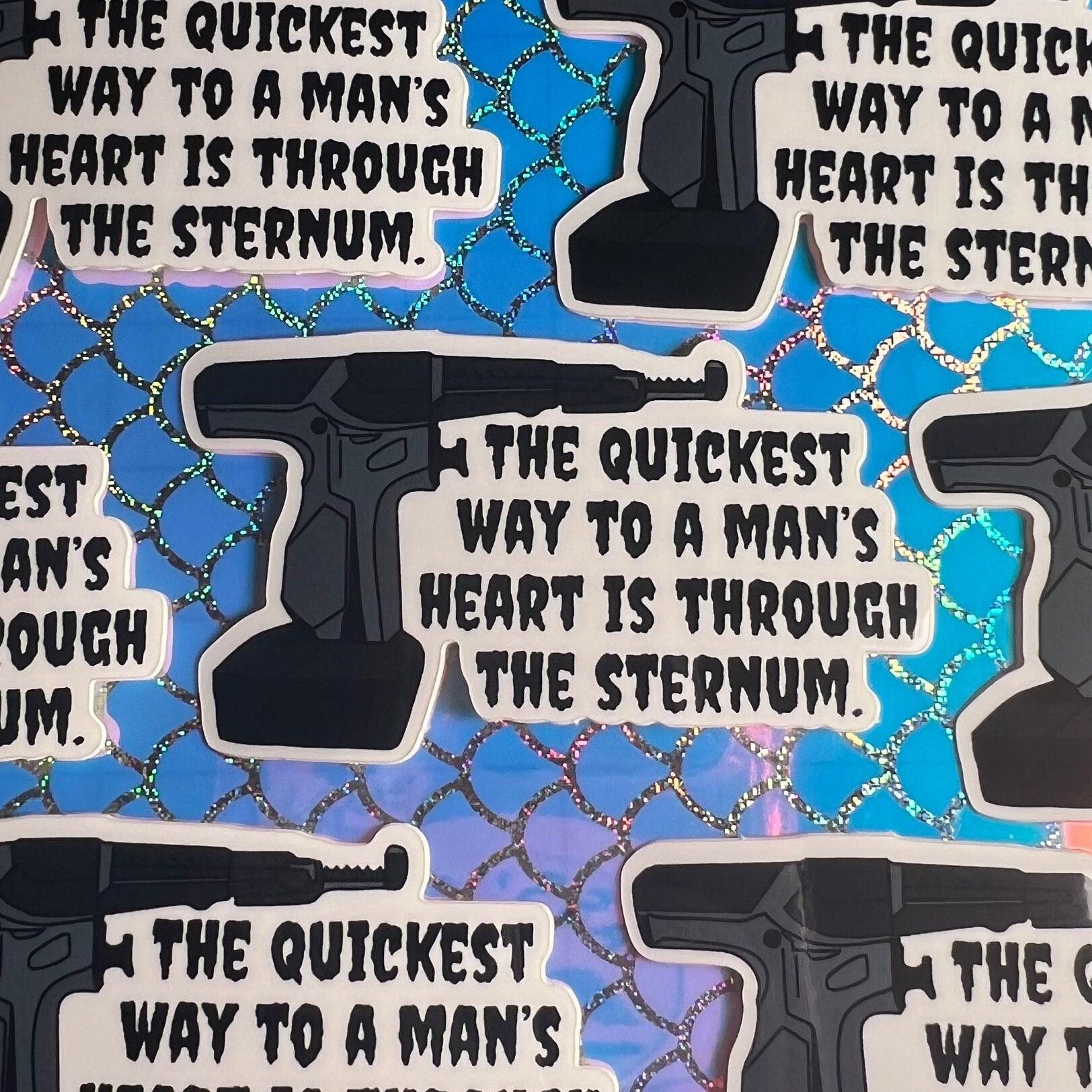 Funny Nurse Sticker, Mini the Quickest Way to a Mans Heart is Through ...