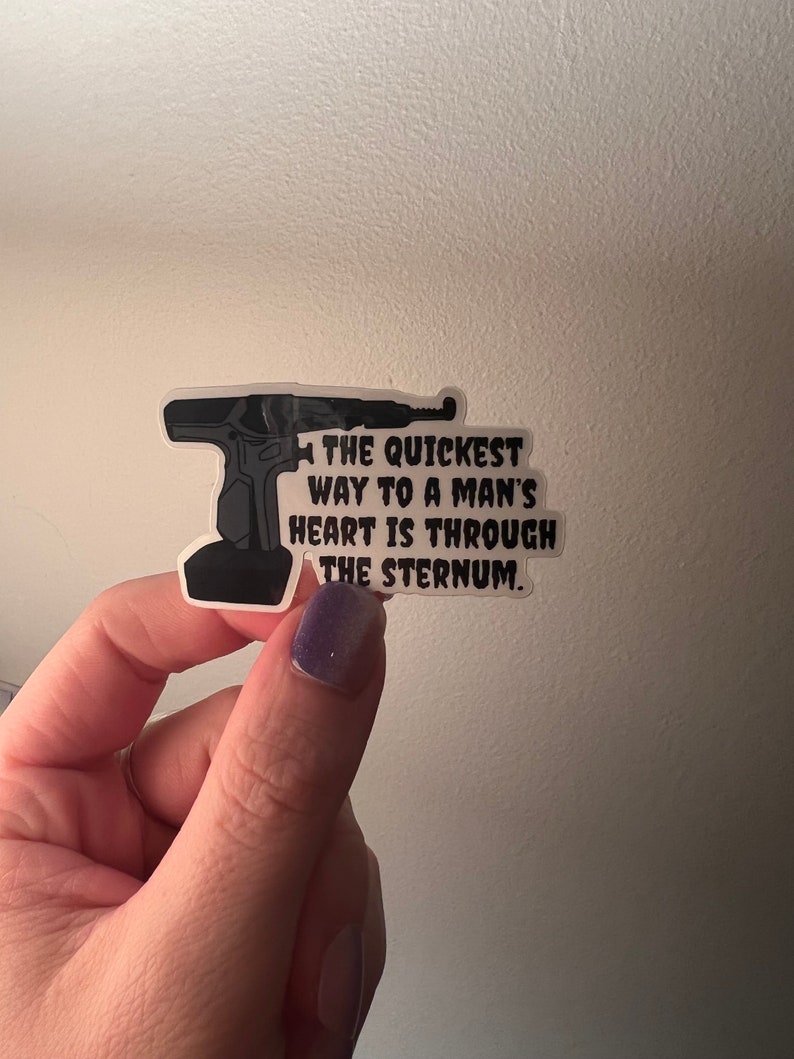 Funny Nurse Sticker, Mini the Quickest Way to a Mans Heart is Through ...