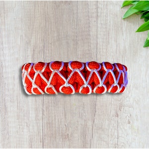 Paracord Red and White Bracelet