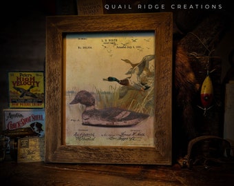 Duck Decoy Patent Art Print: Vintage Hunting Decor (8x10 Unframed)