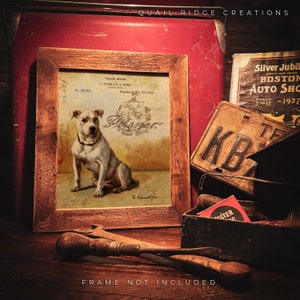 Vintage Dog Beer Label Art Print: 1892 Schmidt & Sons Tavern Decor