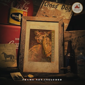 Vintage 1881 Lucky Dream masticar tabaco publicidad marca cartel arte impresión 11 x 17 sin marco fumar cigarro tienda pared decoración coleccionista regalo