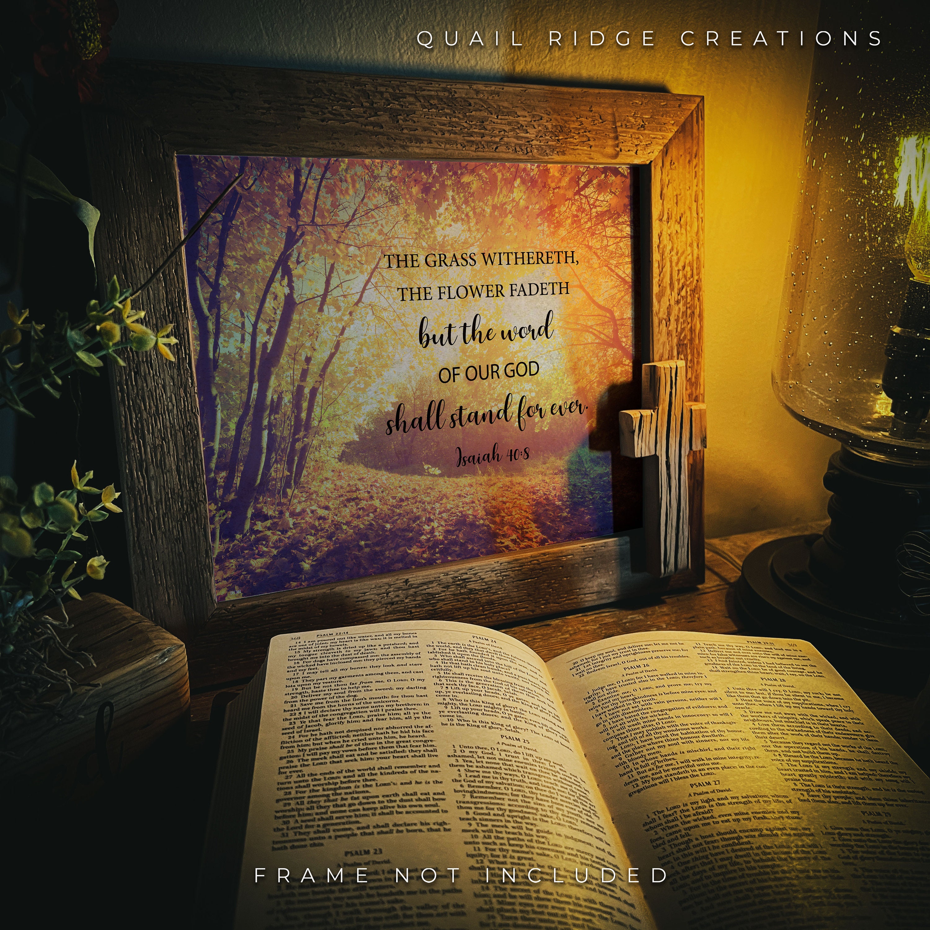 Bible Verse Isaiah 40:8 Christian Scripture Art Print 8x10 Unframed ...