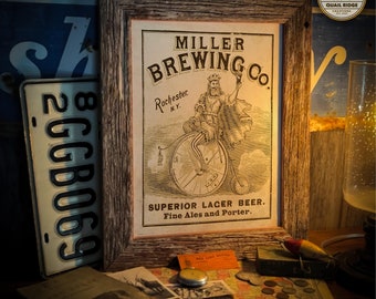 レア　1969年　MILLERS　BEER　ニードルポイント　広告　サインボード レア 1969年 MILLERS BEER ニードルポイント 広告 サインボード