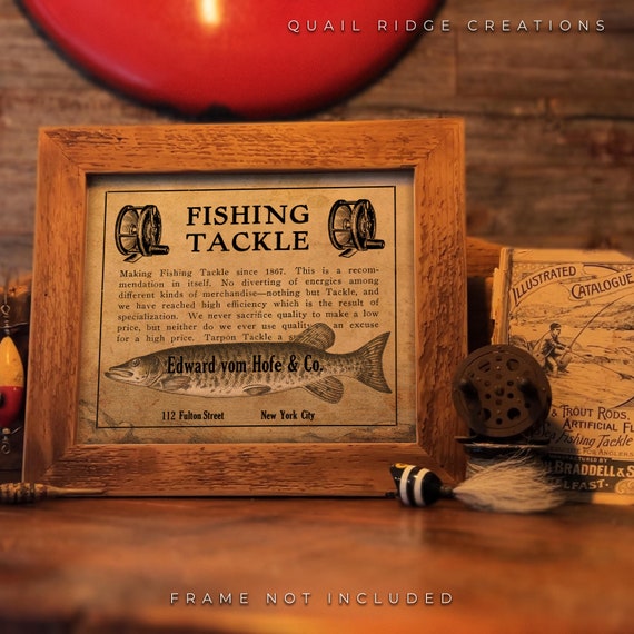 Vintage Muskie Fishing Tackle Advertising Art Print 8x10 Unframed Musky  Lures Fishing Hunting Cabin Lodge Wall Decor Gift