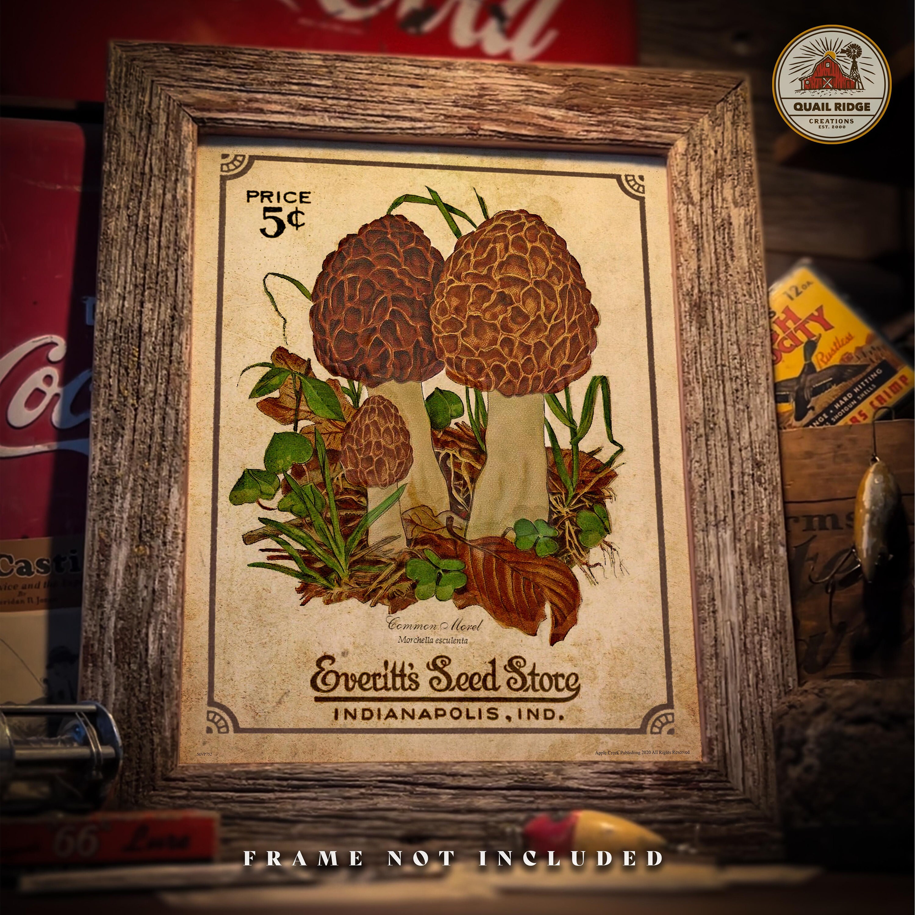 Morel Mushroom Art Print 11x14 Unframed Morel Mushroom Hunting Artwork Fishing Cabin Wall Art Decor Mushroom Hunter Gift