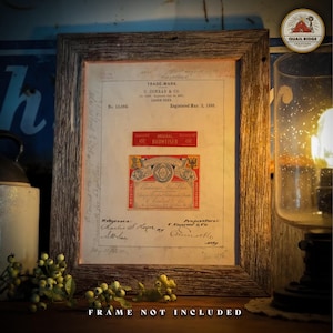 Impresión artística de etiqueta de marca registrada de cerveza Budweiser Lager vintage, 11 x 14, letrero publicitario de cerveza sin marco, decoración de pared para bar de casa, regalo de coleccionista de Breweriana