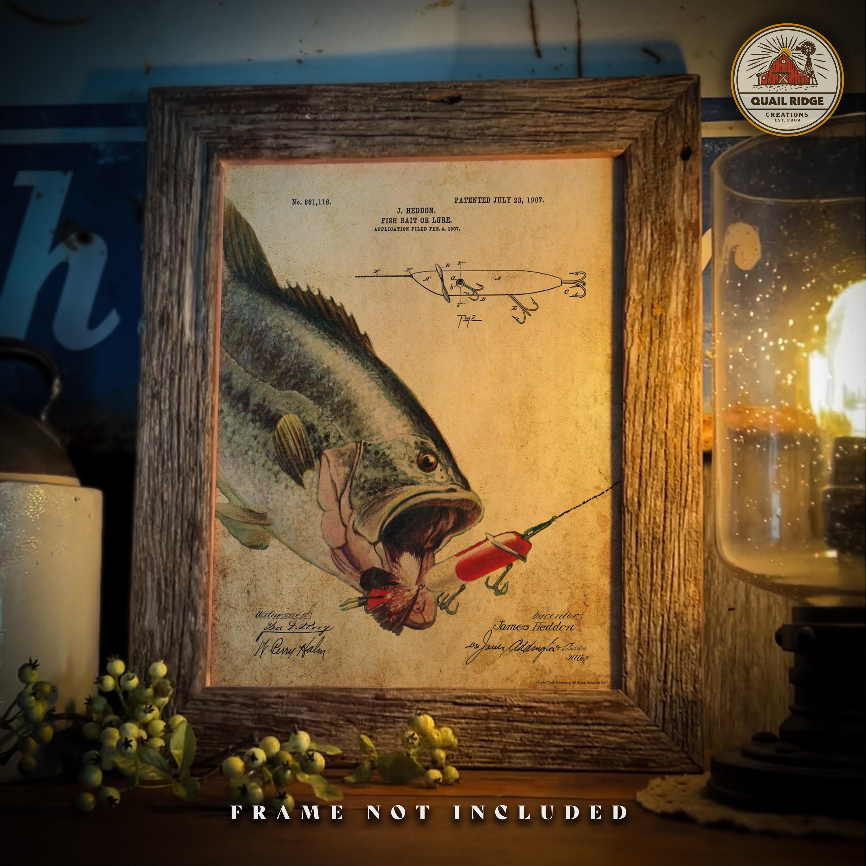 Leurre Heddon Wood Basser - Œil En Verre LUM - Topwater - Occasion état Excellent