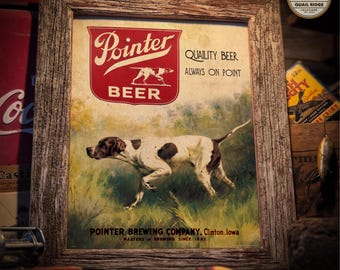 Vintage Wood Framed Glitter/sparkle Budweiser King of Beers Mirror
