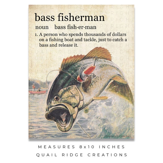 Vintage Fishing Lures Patent Art Print 8x10 Unframed Largemouth