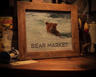 Bear Market Art Print: Motivational Wall Street Decor (8x10 Unframed)