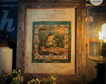 Vintage Hanes Frog Tobacco Advertising Art Print - Unframed 11x14