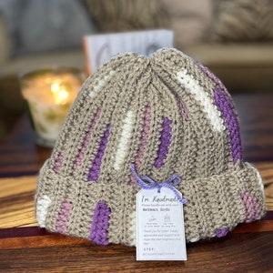 Handmade Crochet Beanie, Multi-colored