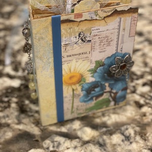Handmade Floral Scrapbook Photo Album: Magnetic Closure Keepsake