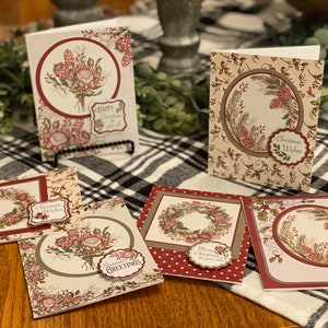 Handmade Christmas Cards -sets of 6