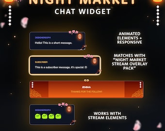 Night Market | Stream Chat Widget