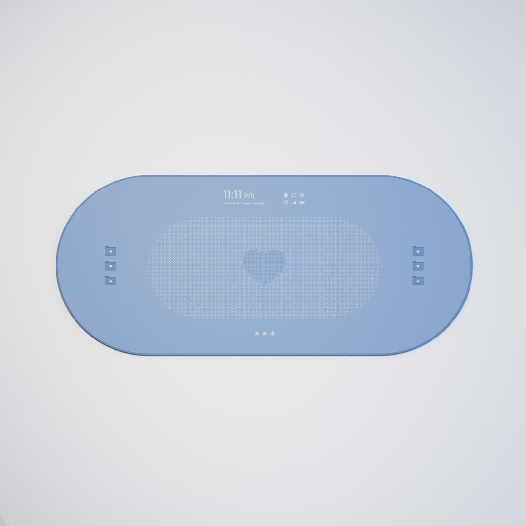 Cute Interface Deskmat - Blue - Etsy