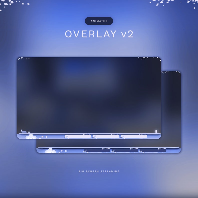 Blauwe dromerige kamer | Geanimeerd stream-overlaypakket afbeelding 5