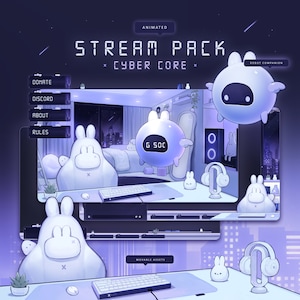 Cyberkernruimte | Geanimeerd stream-overlaypakket